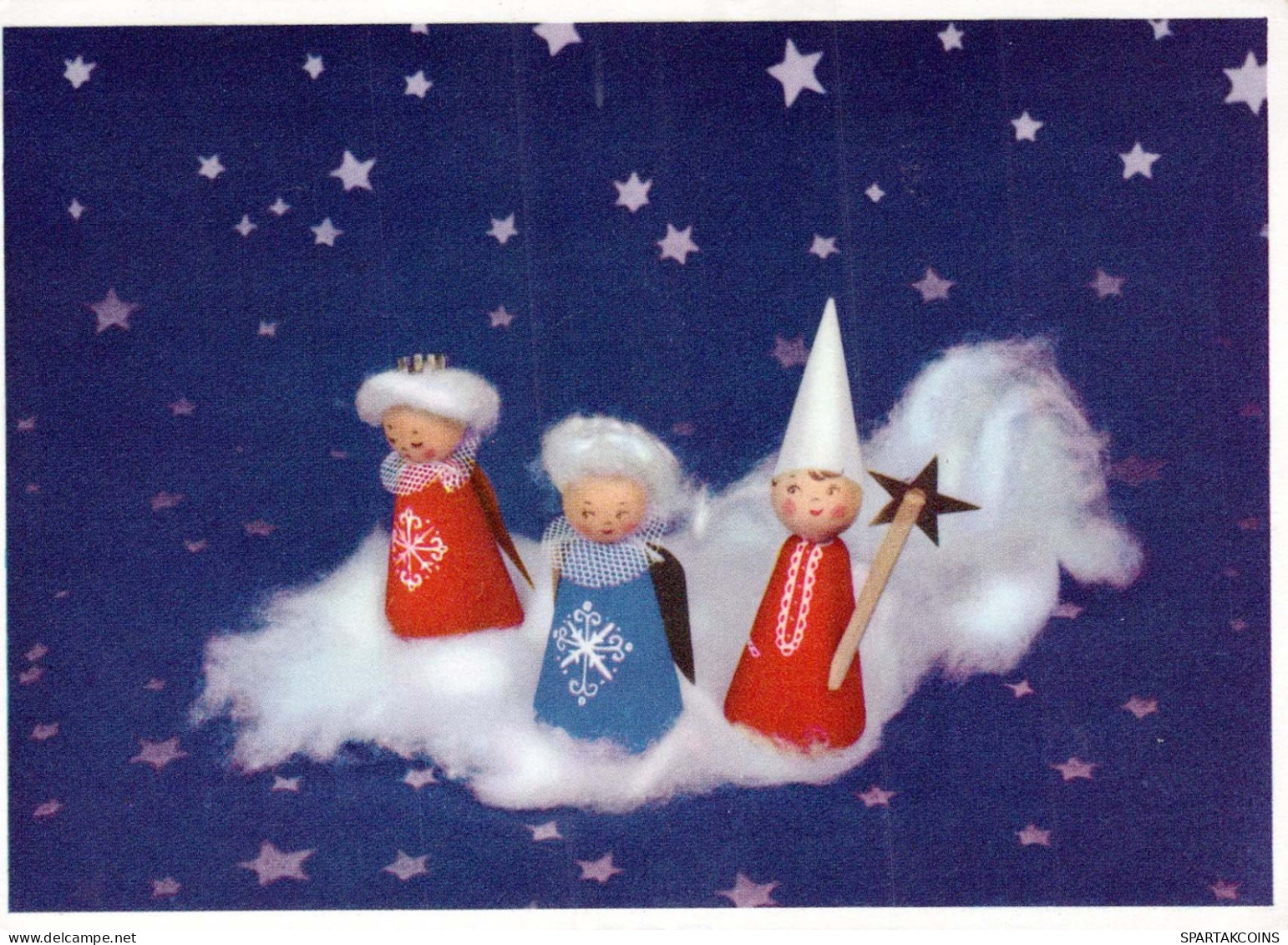 ANGE Bonne Année Noël Vintage Carte Postale CPSM #PAS727.A - Anges
