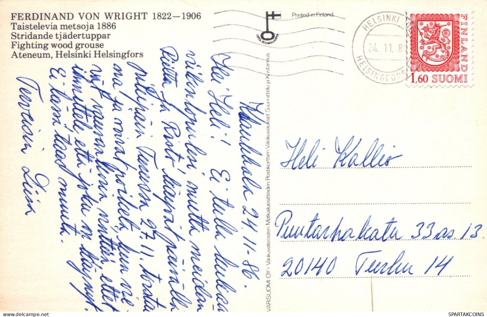 PÁJARO Animales Vintage Tarjeta Postal CPSM #PAN183.A - Vogels