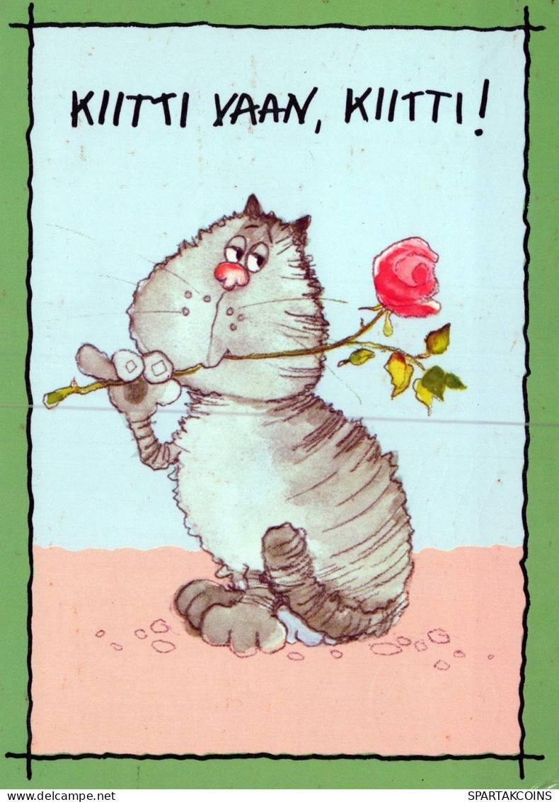 GATTO KITTY Animale Vintage Cartolina CPSM #PAM193.A - Katten