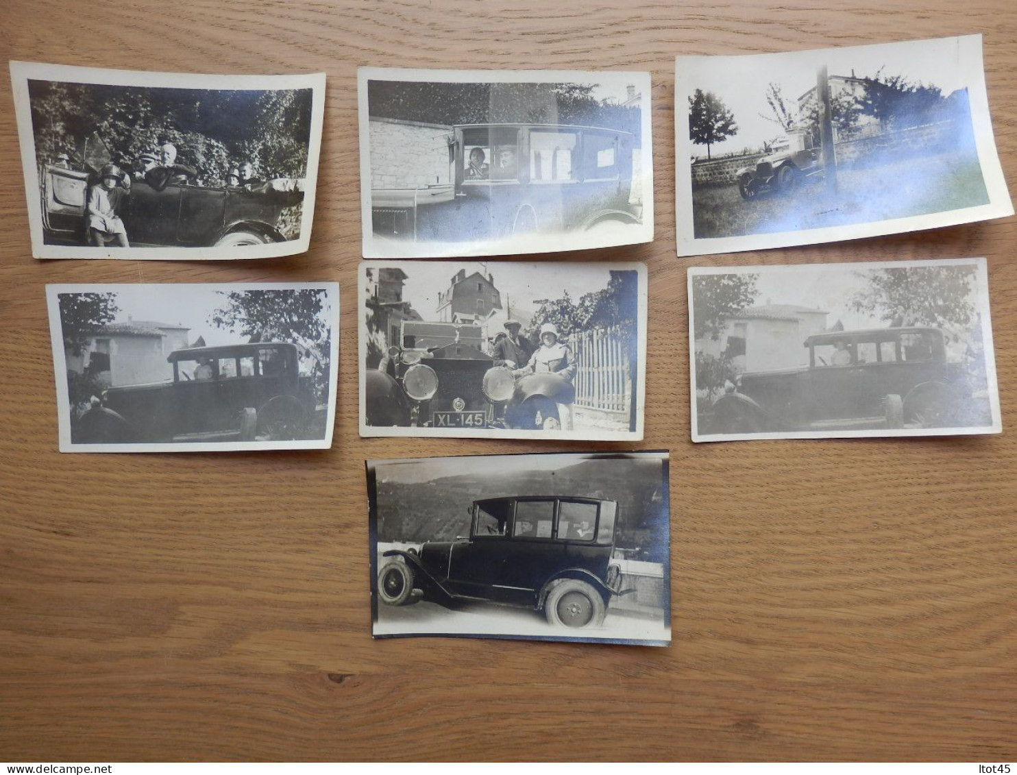 LOT DE 7 PHOTOS AUTOMOBILES ANCIENNES - Cars