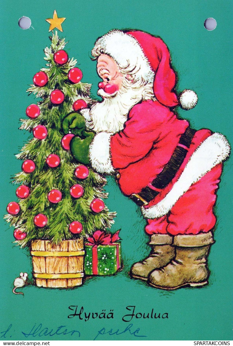 PÈRE NOËL Bonne Année Noël Vintage Carte Postale CPSM #PBL326.A - Santa Claus