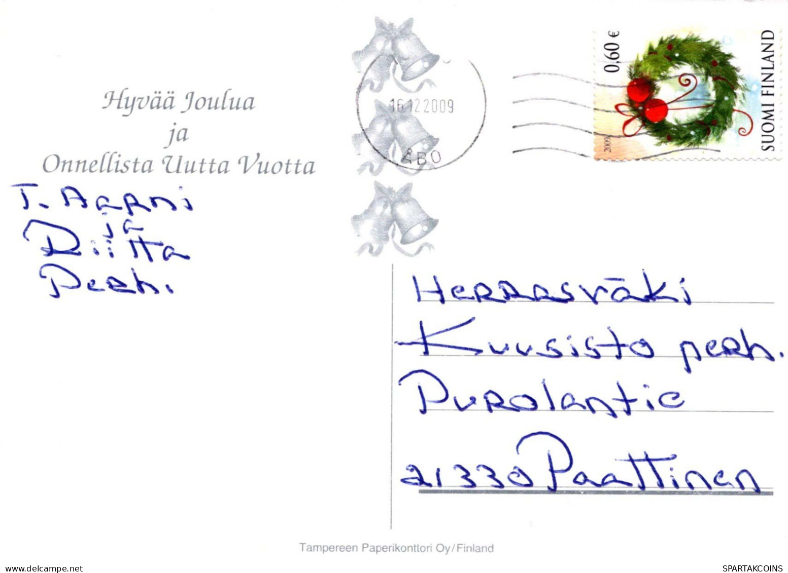 PAPÁ NOEL Feliz Año Navidad Vintage Tarjeta Postal CPSM #PBL309.A - Santa Claus