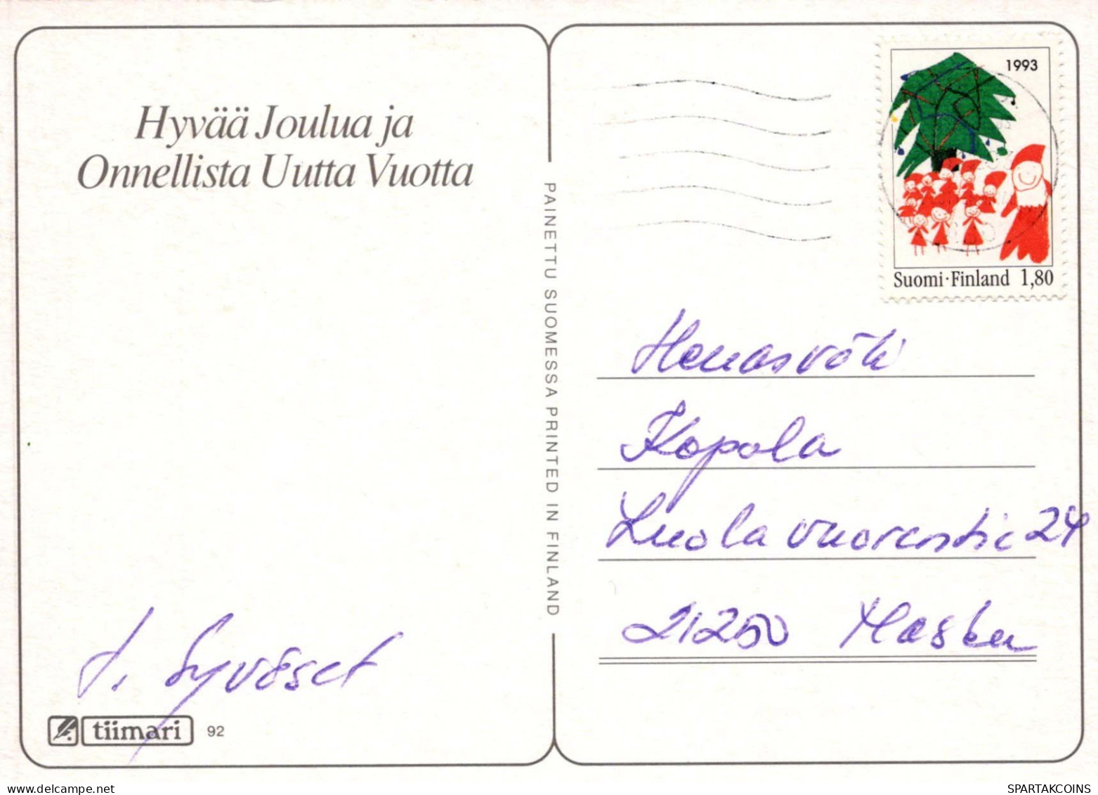 SANTA CLAUS Happy New Year Christmas Vintage Postcard CPSM #PBL228.A - Santa Claus