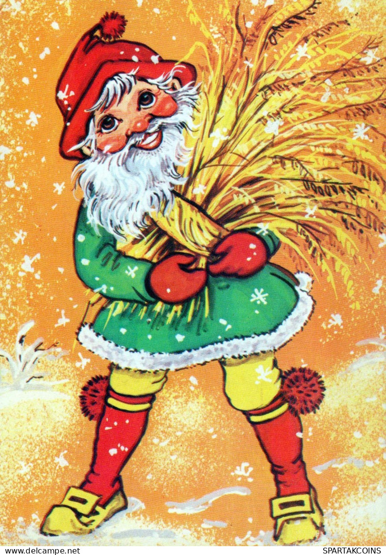 PÈRE NOËL Bonne Année Noël Vintage Carte Postale CPSM #PBL116.A - Santa Claus