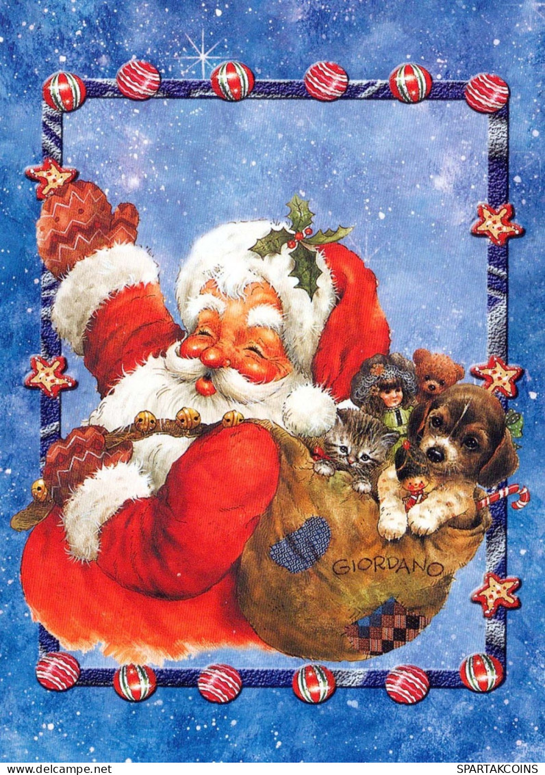 PÈRE NOËL Bonne Année Noël Vintage Carte Postale CPSM #PBL011.A - Santa Claus