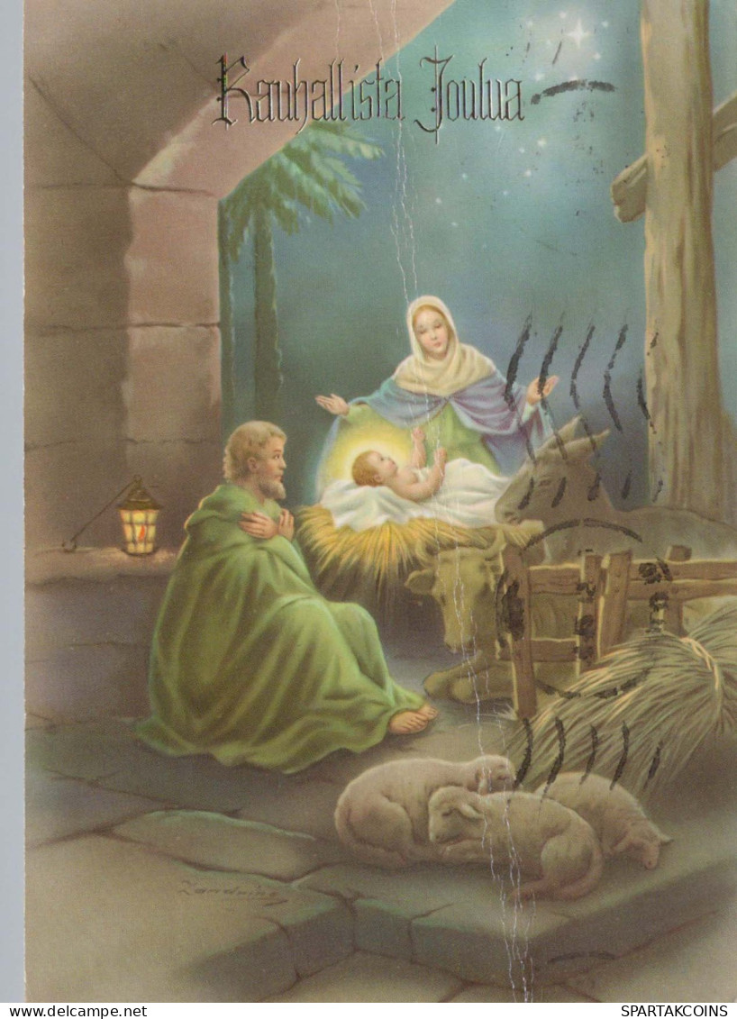Jungfrau Maria Madonna Jesuskind Weihnachten Religion Vintage Ansichtskarte Postkarte CPSM #PBB916.A - Virgen Maria Y Las Madonnas