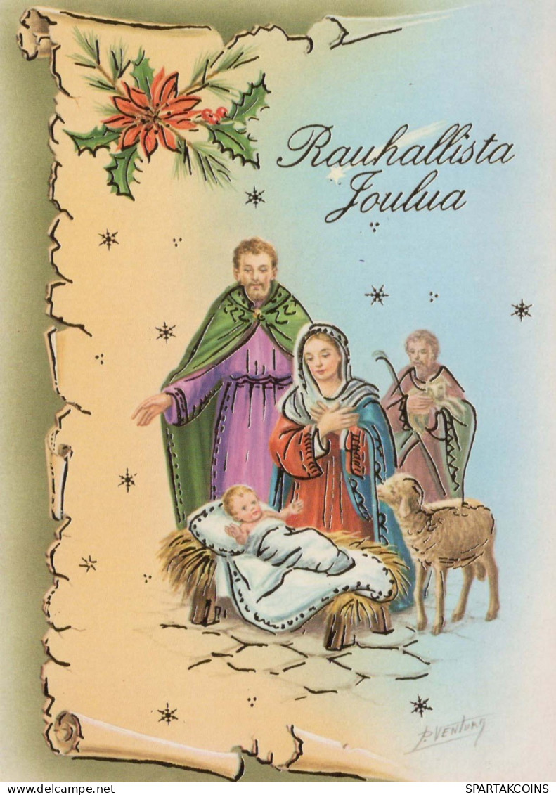 Jungfrau Maria Madonna Jesuskind Weihnachten Religion Vintage Ansichtskarte Postkarte CPSM #PBB871.A - Virgen Mary & Madonnas