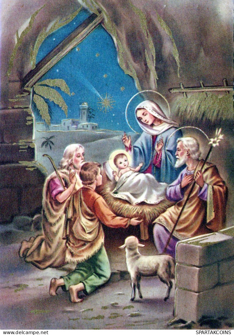Vierge Marie Madone Bébé JÉSUS Noël Religion #PBB695.A - Vierge Marie & Madones