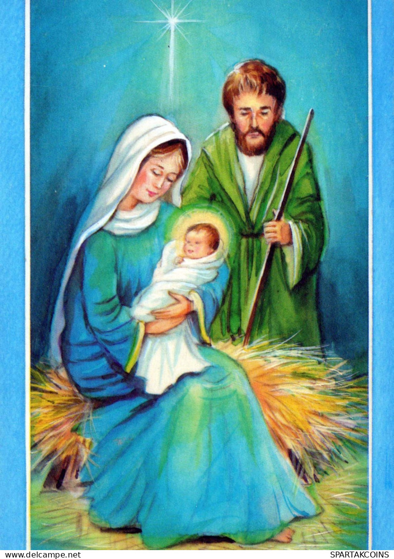 Virgen Mary Madonna Baby JESUS Christmas Religion Vintage Postcard CPSM #PBB732.A - Virgen Mary & Madonnas