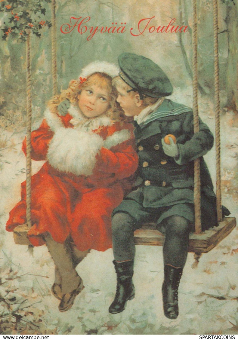 Happy New Year Christmas CHILDREN Vintage Postcard CPSM #PAY824.A - New Year