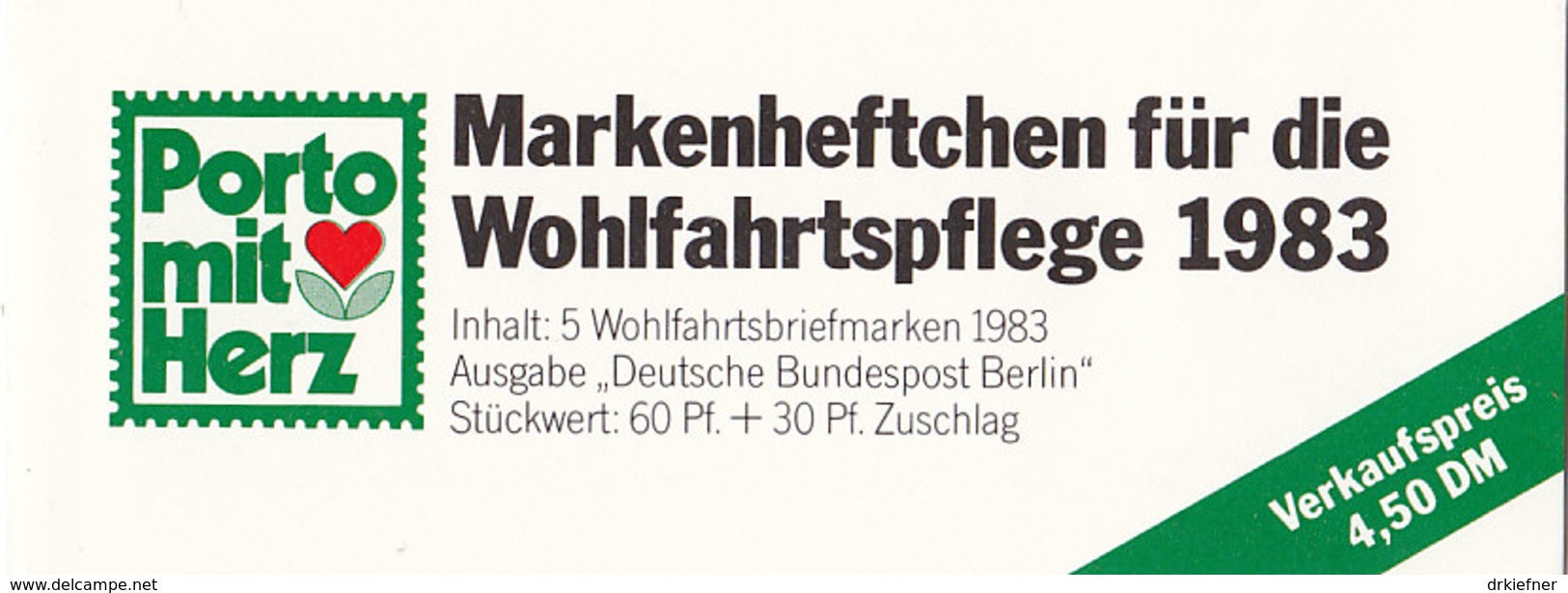 BERLIN  BAG-MH 1 B, Mit 5x 704, Gestempelt, Wohlfahrt 1983 - Carnets