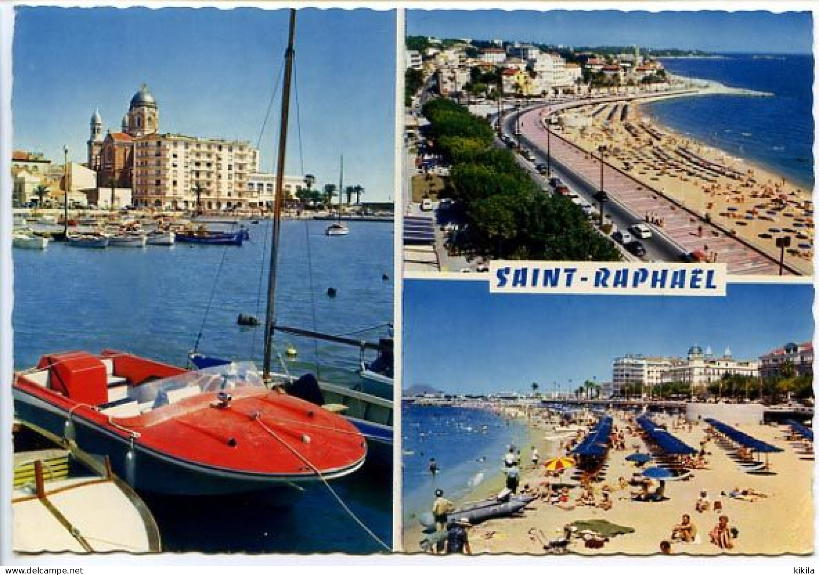 CPSM Dentelée 10.5 X 15 Var SAINT RAPHAEL Les Plages   Le Port - Saint-Raphaël