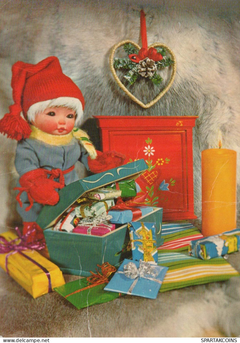 BABBO NATALE Buon Anno Natale GNOME Vintage Cartolina CPSM #PAY521.A - Kerstman