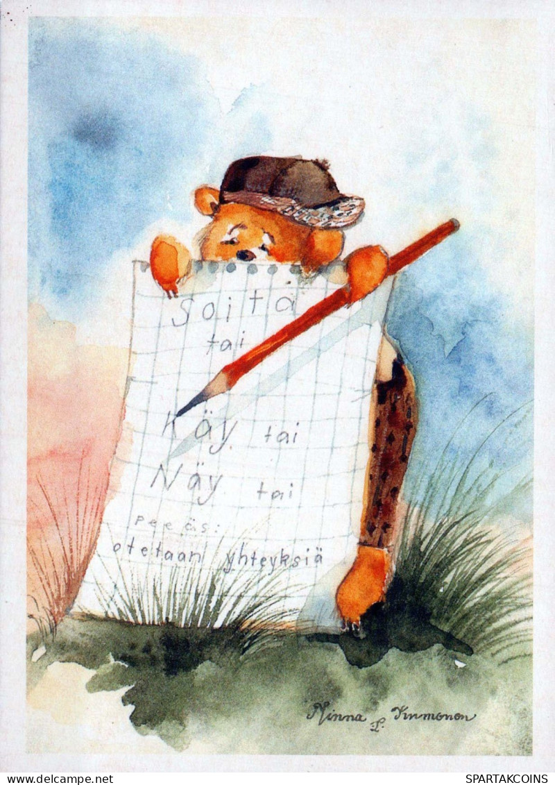 NASCERE Animale Vintage Cartolina CPSM #PBS337.A - Osos