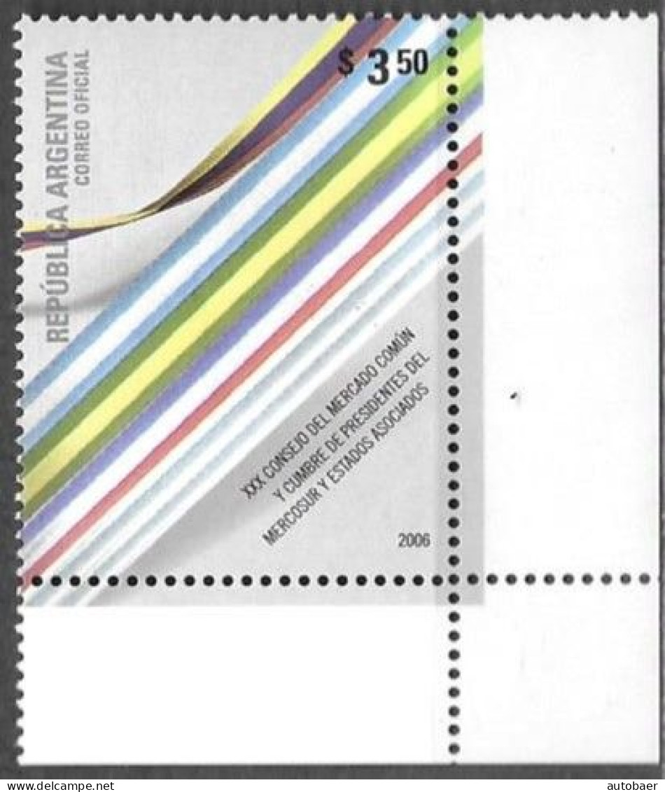 Argentina 2006 30 Years Mercosur Council Consejo Del Mercado Comun Mi. 3080 MNH Postfrisch Neuf ** - Unused Stamps