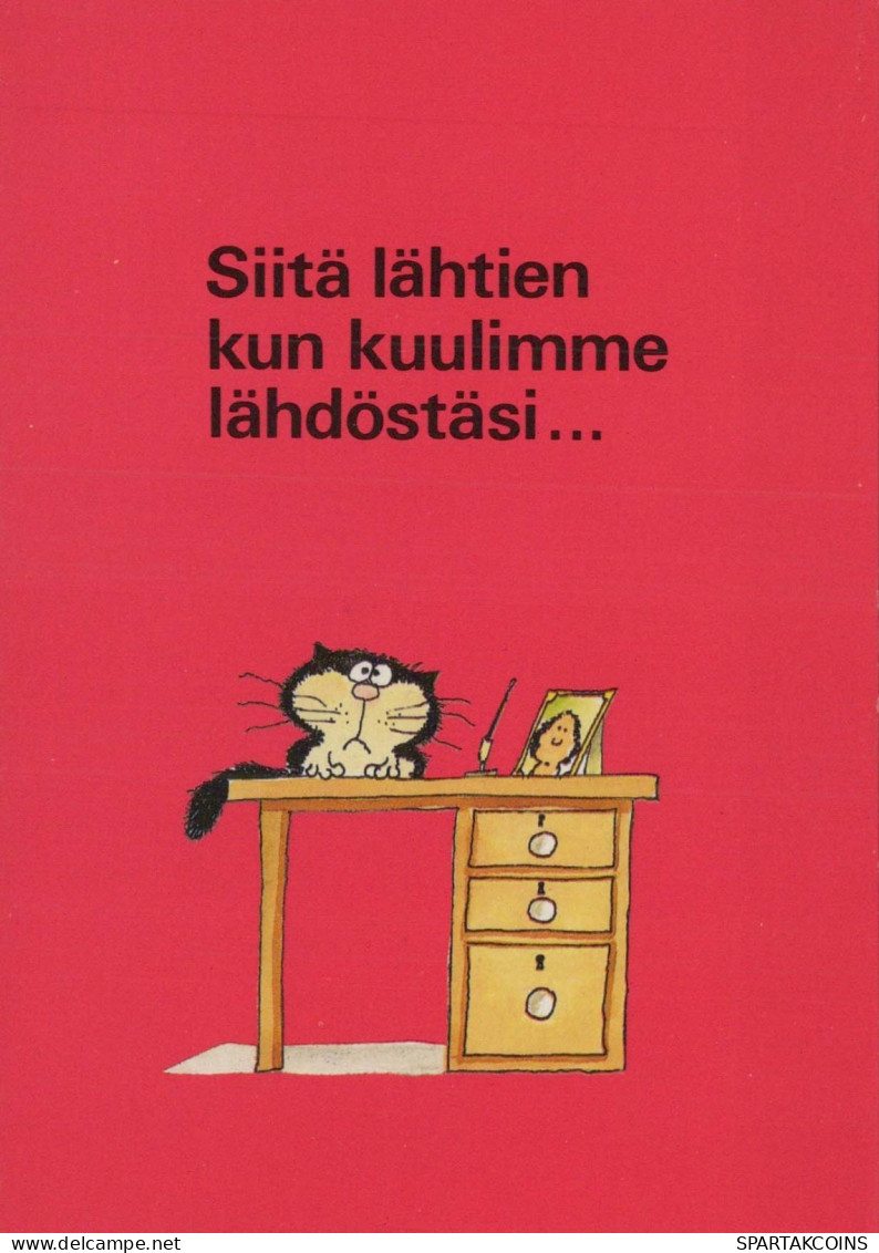 GATTO KITTY Animale Vintage Cartolina CPSM #PBQ970.A - Cats