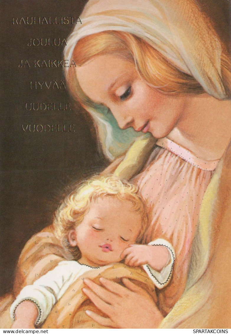 Virgen María Virgen Niño JESÚS Religión Vintage Tarjeta Postal CPSM #PBQ044.A - Vierge Marie & Madones