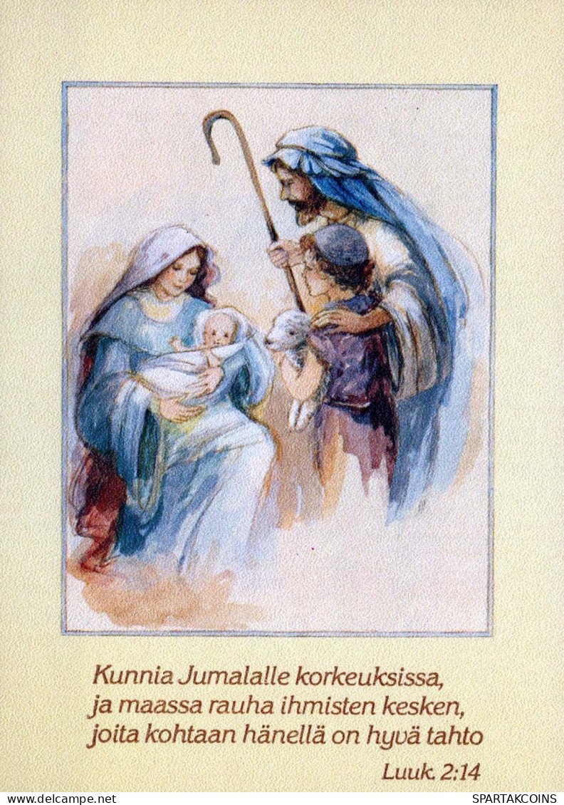 Vierge Marie Madone Bébé JÉSUS Noël Religion Vintage Carte Postale CPSM #PBP825.A - Vierge Marie & Madones