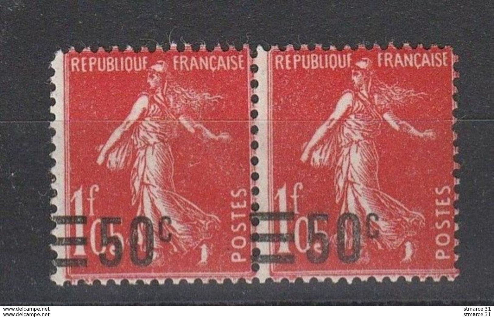 TRES RARE N°225c Surcharge VALEUR Sur VALEUR Avec Barres à Cheval +VAR TIMBRE PETIT Neuf* TBE Cote> >220€ - Unused Stamps
