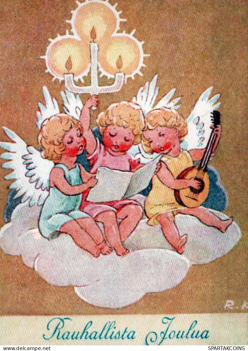 ANGE Noël Vintage Carte Postale CPSM #PBP305.A - Anges