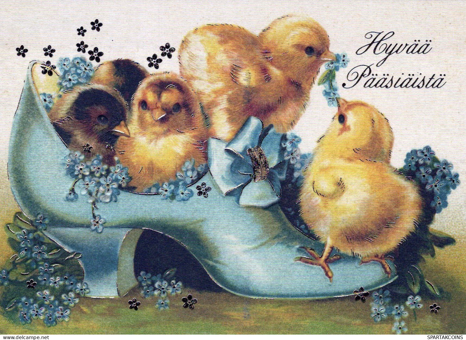 PÂQUES POULET ŒUF Vintage Carte Postale CPSM #PBO924.A - Ostern