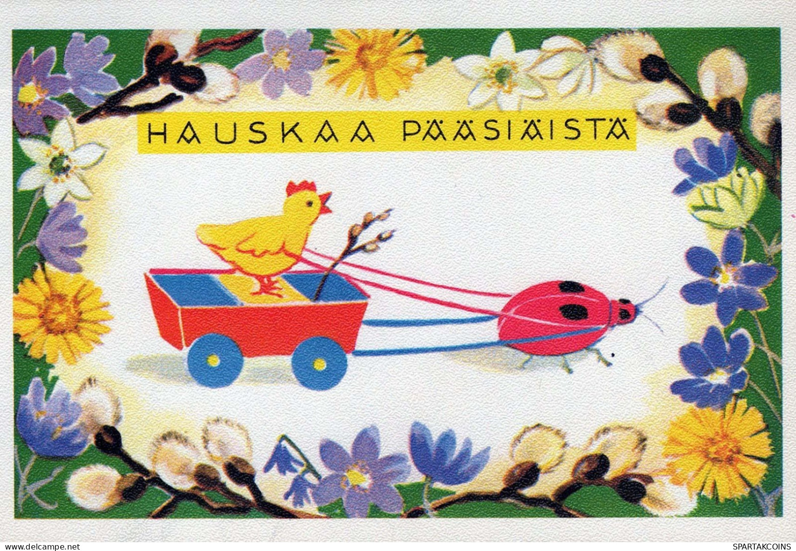 PÂQUES POULET Vintage Carte Postale CPSM #PBO879.A - Easter