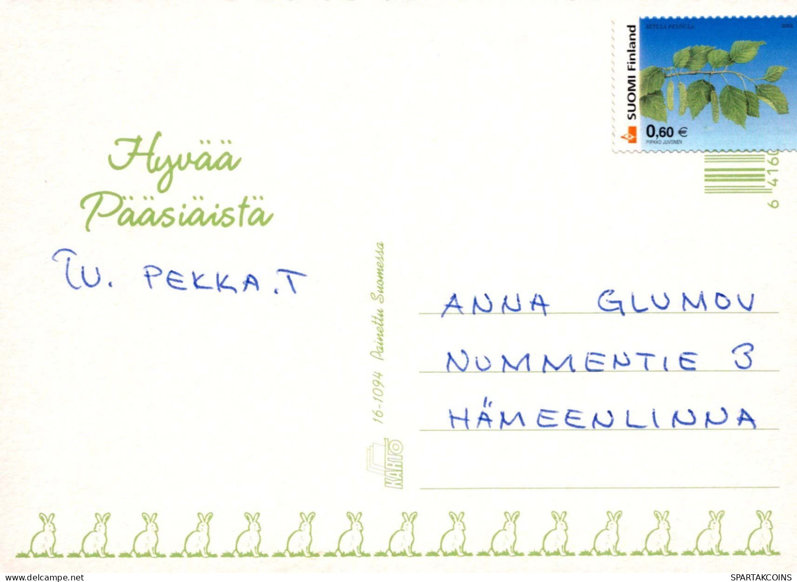 PÂQUES LAPIN Vintage Carte Postale CPSM #PBO464.A - Ostern