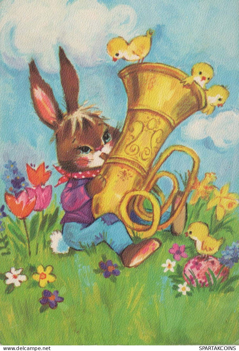 EASTER RABBIT Vintage Postcard CPSM #PBO476.A - Easter