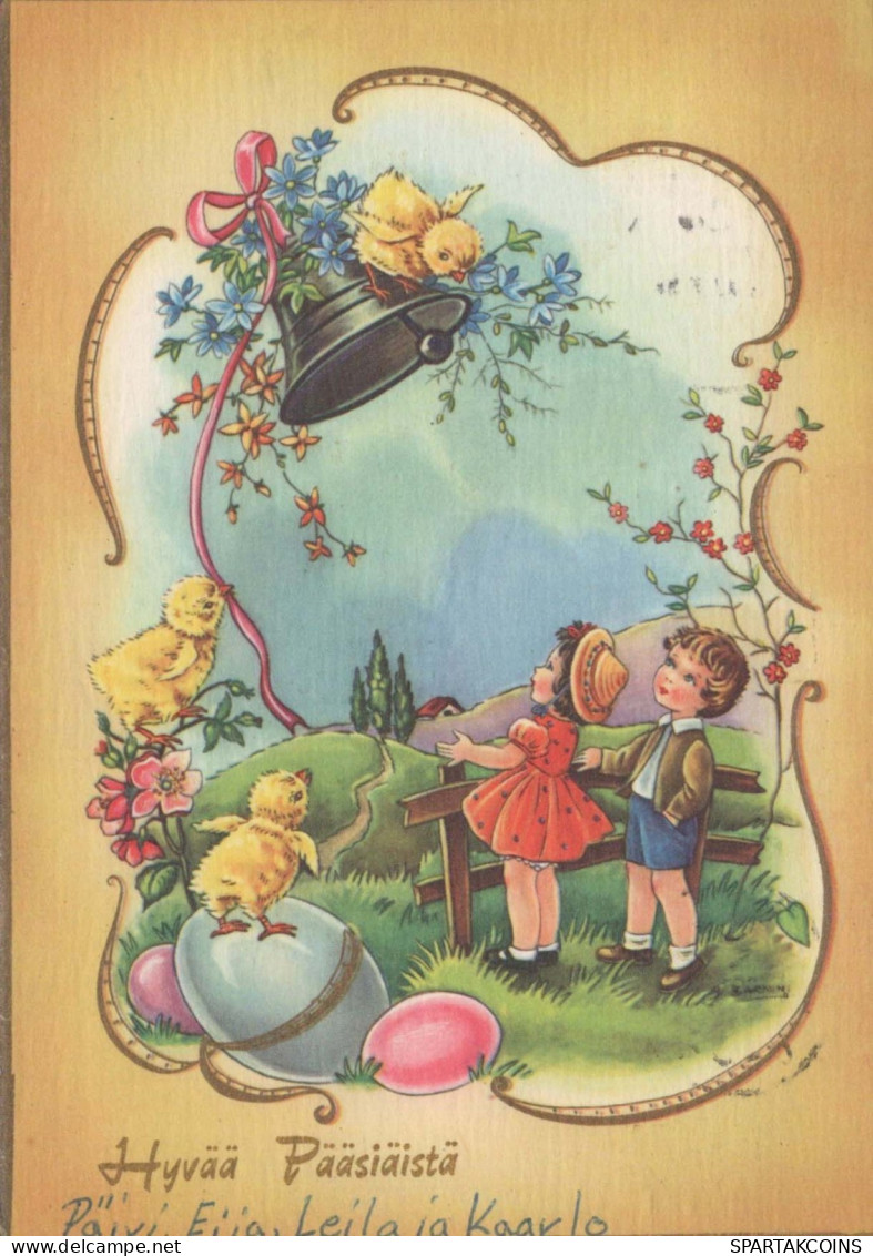 PASQUA BAMBINO Vintage Cartolina CPSM #PBO318.A - Pâques