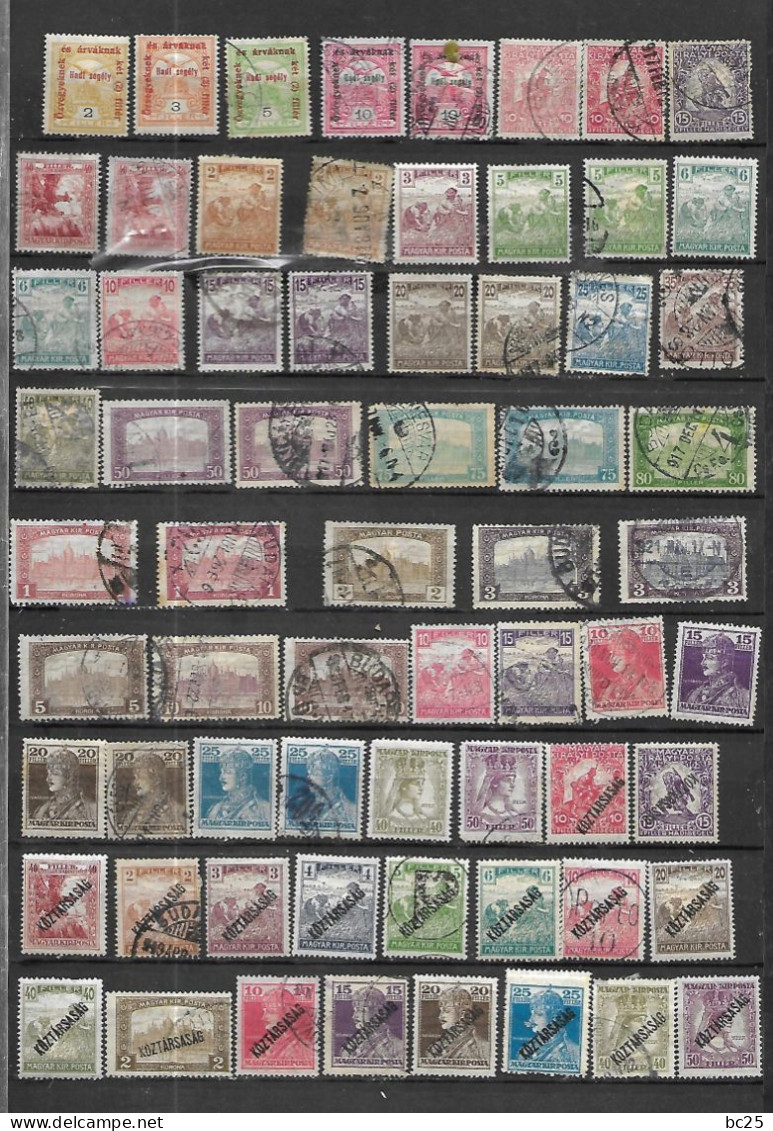 HONGRIE-66 TRES BEAUX TIMBRES NEUFS ET OBLITERES-SERIES COMPLETES-PAS D'EMINCES- DEPUIS 1915-18 - Used Stamps