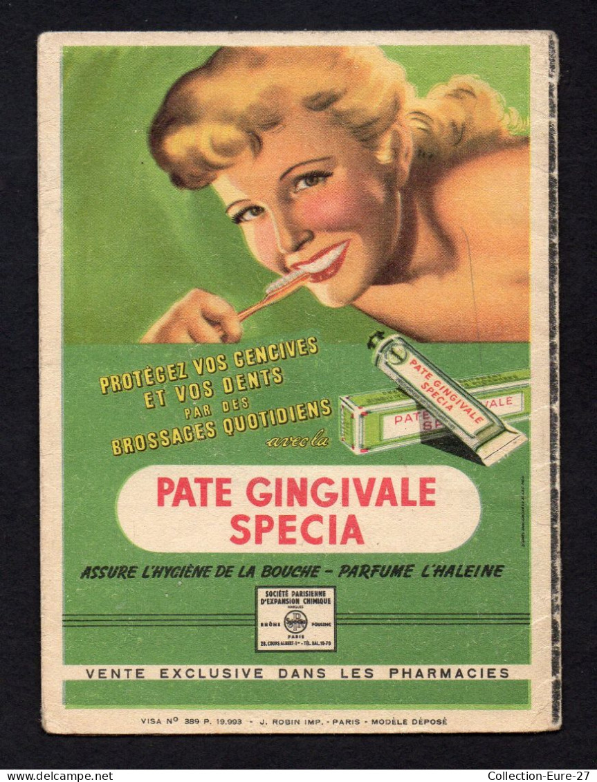 (12/05/24) THEME PUBLICITE-CPA PATE GINGIVALE SPECIA - CALENDRIER 1956 - Advertising