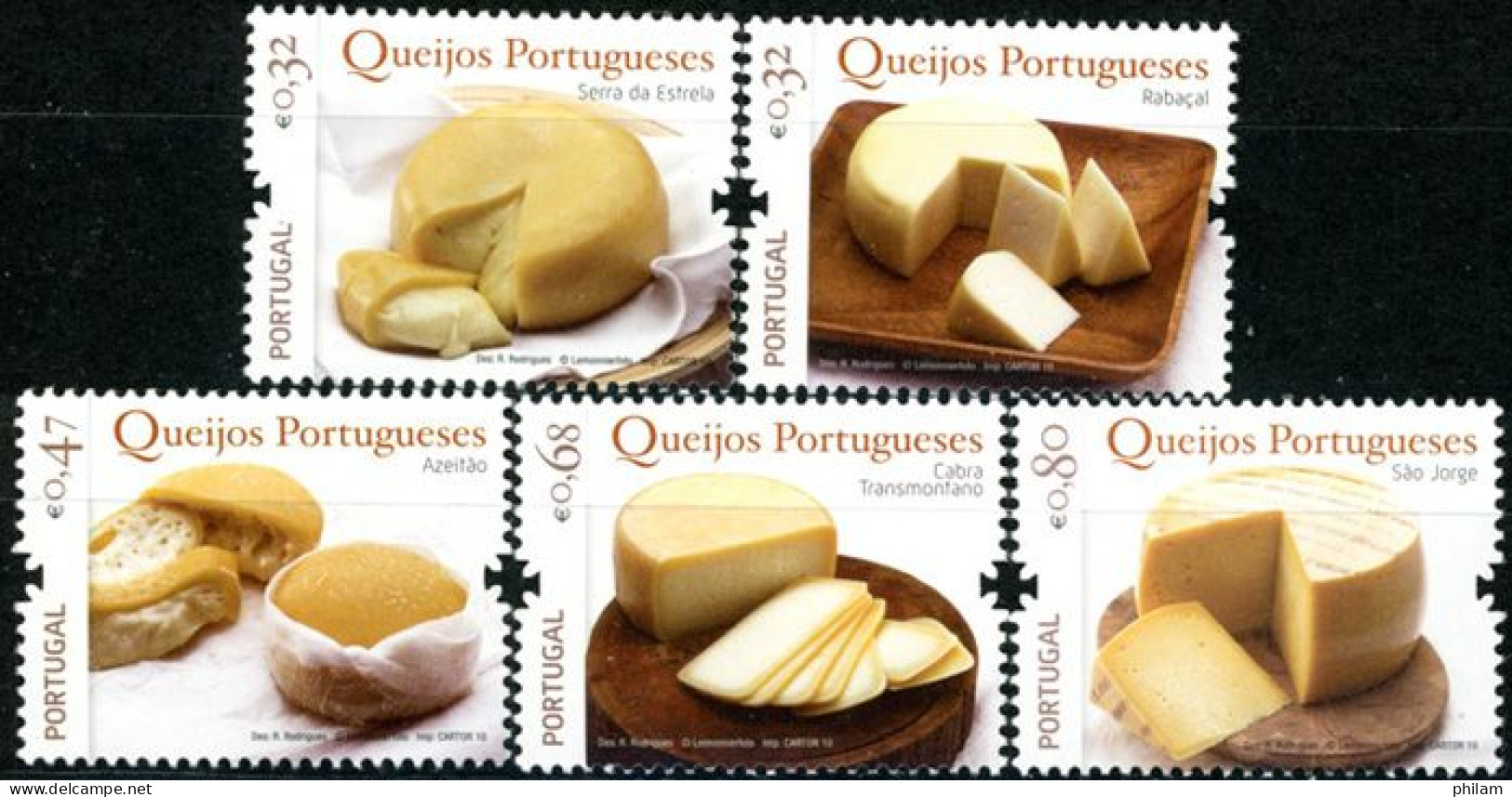 PORTUGAL 2010 - Fromages Portugais - 5 V. - Ongebruikt