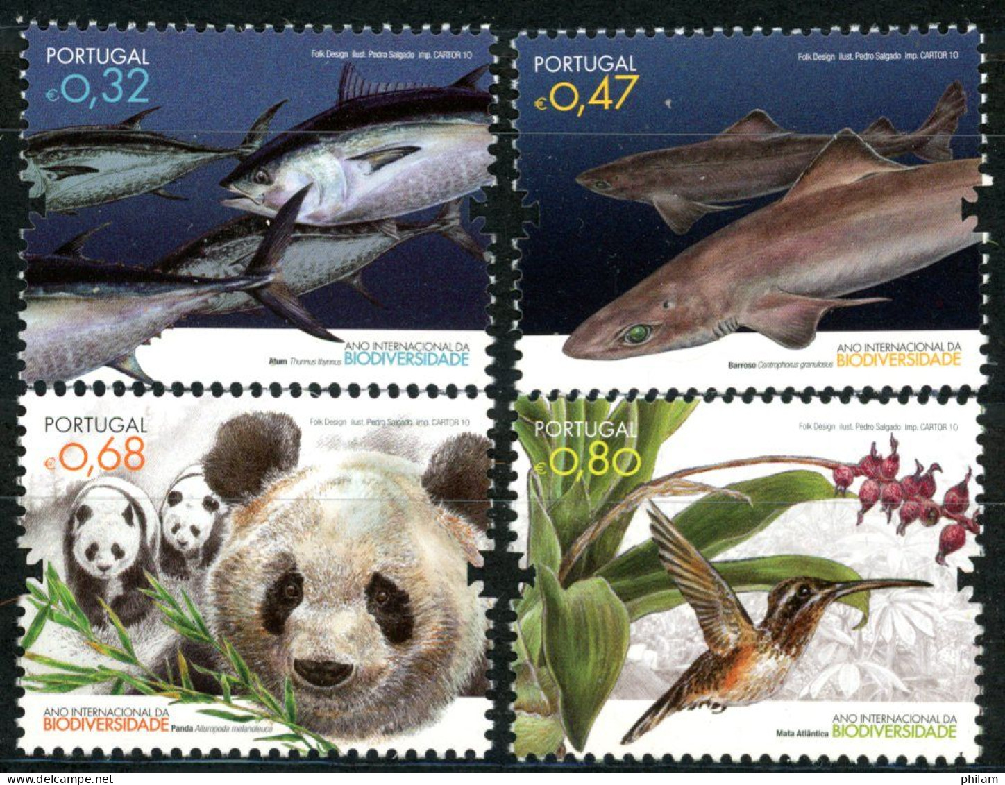 PORTUGAL 2010 - Biodiversité: Faune Et Flore - 4 V. - Unused Stamps