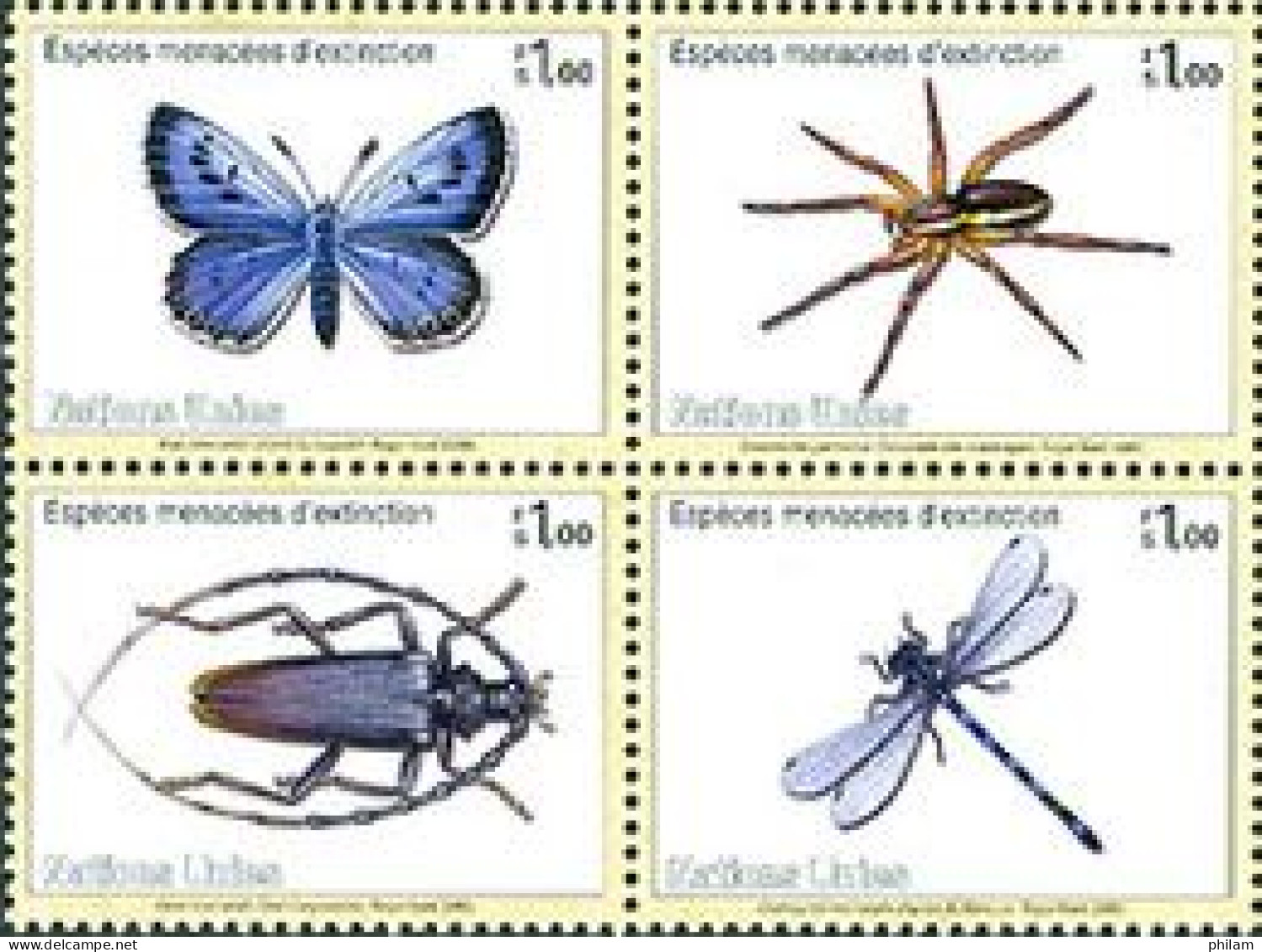 O.N.U. Genève 2009 - Espèces Menacées - Insectes - 4 V. - Unused Stamps