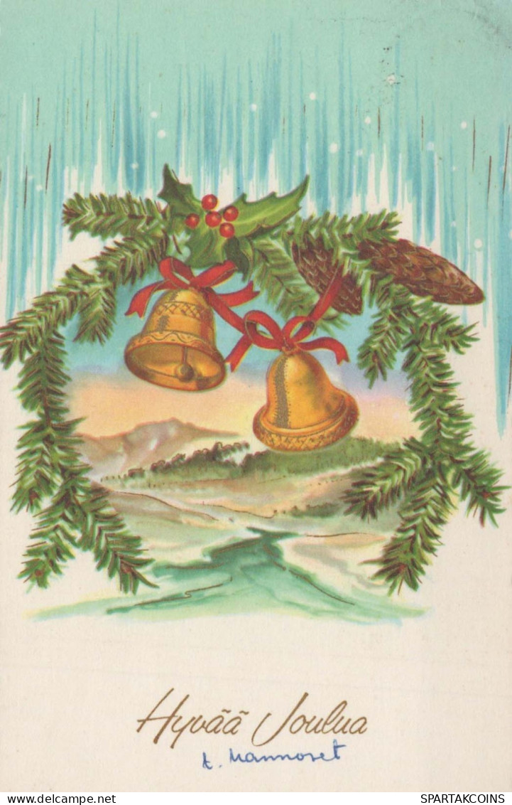 Feliz Año Navidad CAMPANA Vintage Tarjeta Postal CPSMPF #PKD506.A - Nieuwjaar