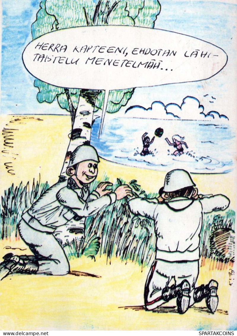 SOLDATI UMORISMO Militaria Vintage Cartolina CPSM #PBV800.A - Humoristiques