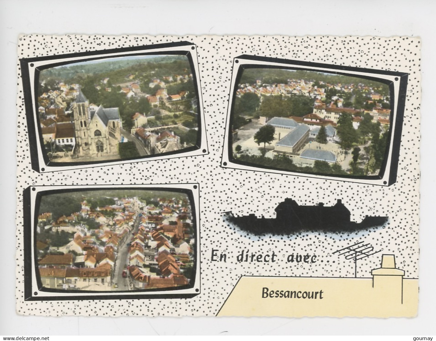 Bessancourt (Val D'Oise 95) En Avion Au-dessus De ... "en Direct Avec Bessancourt" Antenne Télévision (n°150 Lapie) - Autres & Non Classés