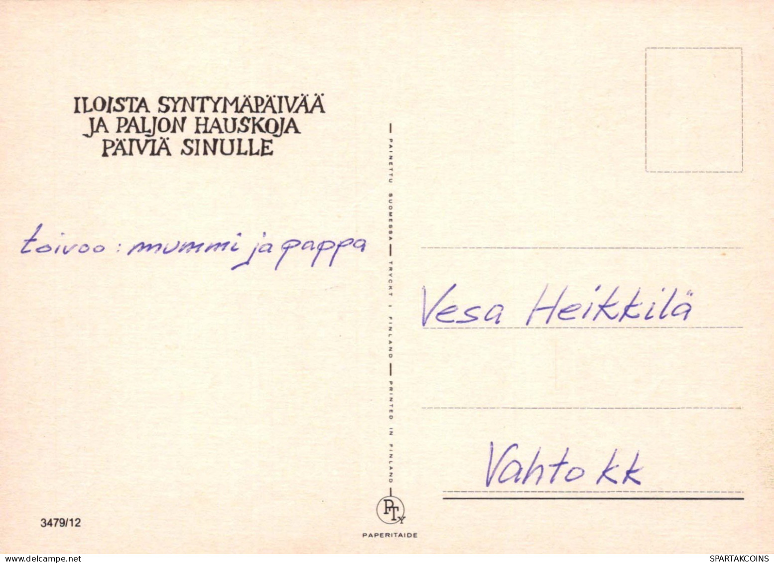 FELIZ CUMPLEAÑOS 4 Año De Edad NIÑO NIÑOS Vintage Tarjeta Postal CPSM #PBT987.A - Verjaardag