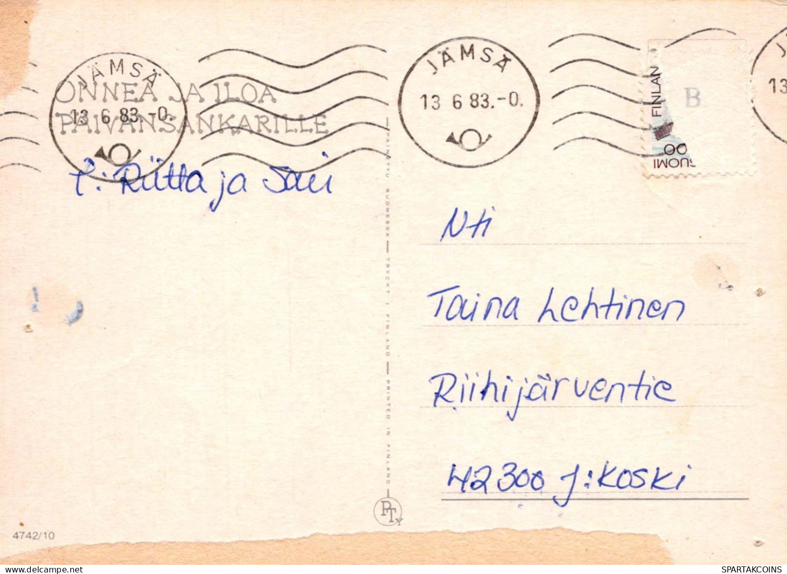 JOYEUX ANNIVERSAIRE 5 Ans GARÇON ENFANTS Vintage Postal CPSM #PBT919.A - Verjaardag