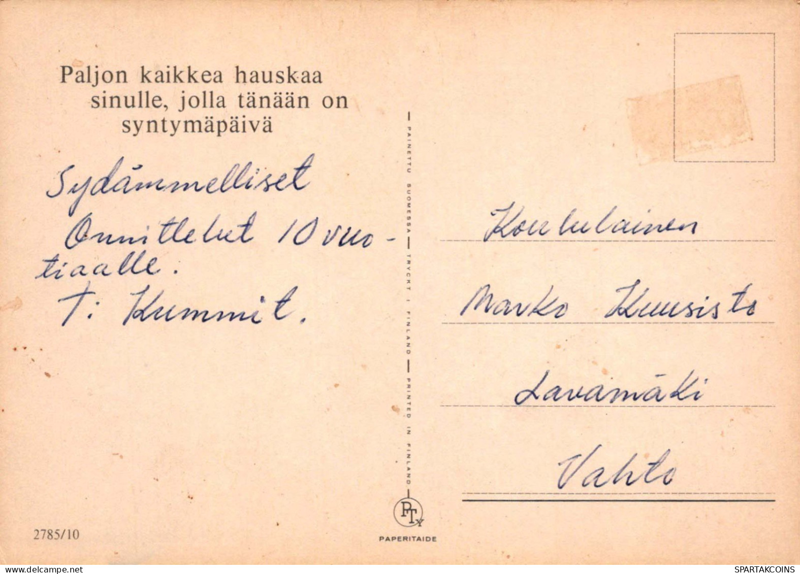 JOYEUX ANNIVERSAIRE 10 Ans GARÇON ENFANTS Vintage Postal CPSM #PBT839.A - Verjaardag