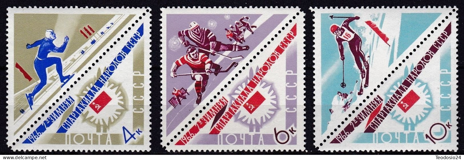 Russie 1966 Yt 3075/7  Serie Completa   ** - Unused Stamps