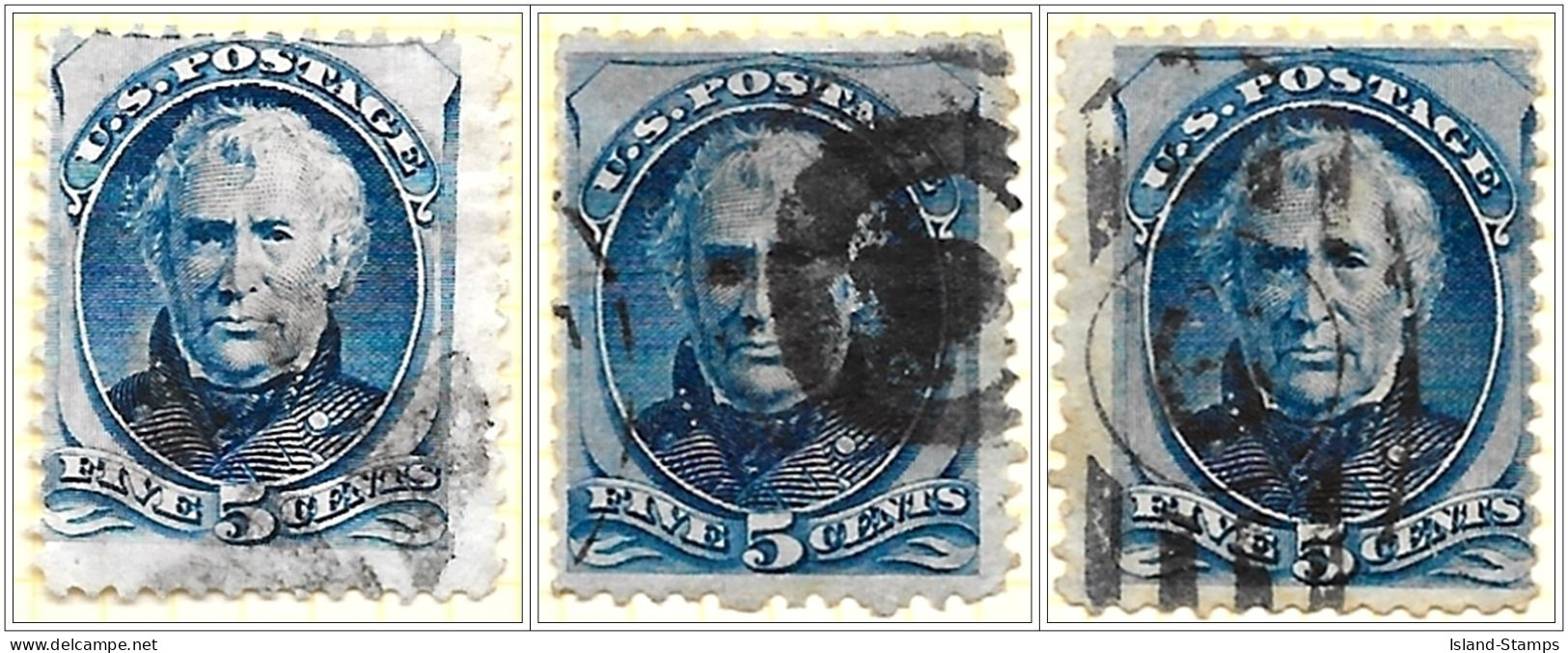 USA 3 Stamps: 1875 Used V1 - Usati