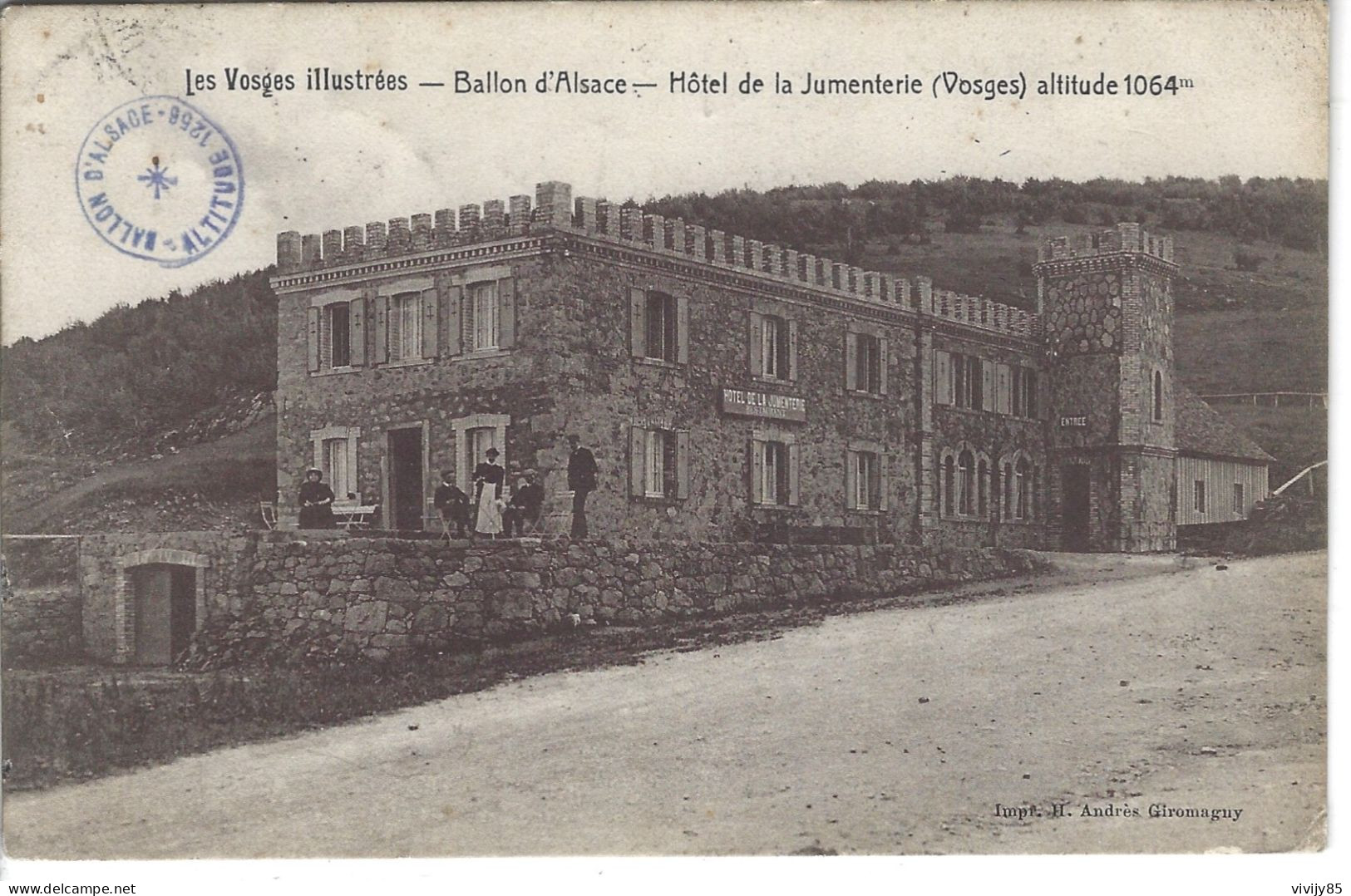 88 - BALLON D'ALSACE- Belle Vue Animée De L'Hôtel De La Jumenterie ( Vosges ) - Timbre Taxe +Tampon) - Other & Unclassified