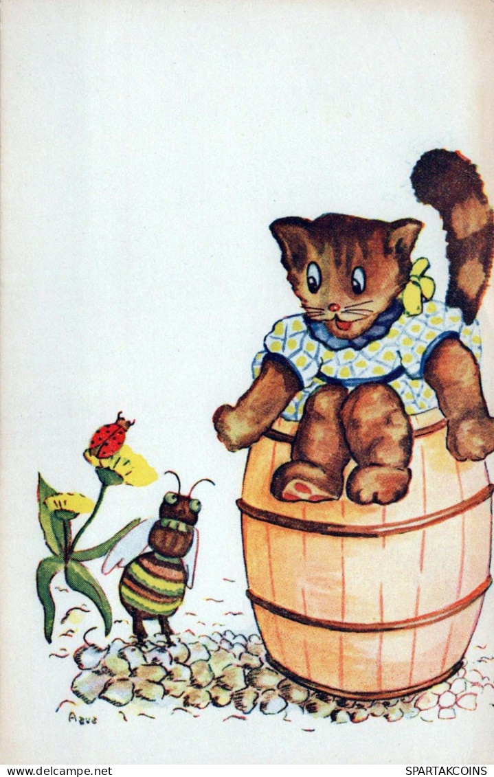 KATZE Vintage Ansichtskarte Postkarte CPSMPF #PKG908.A - Cats