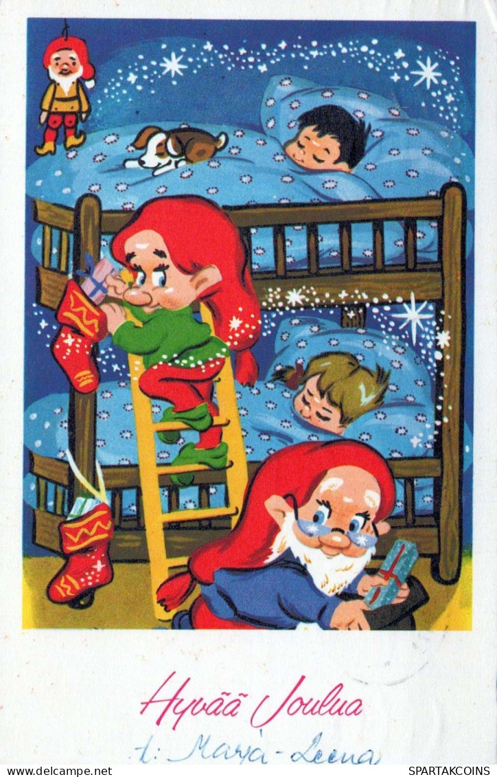 Happy New Year Christmas CHILDREN Vintage Postcard CPSMPF #PKG509.A - Nieuwjaar