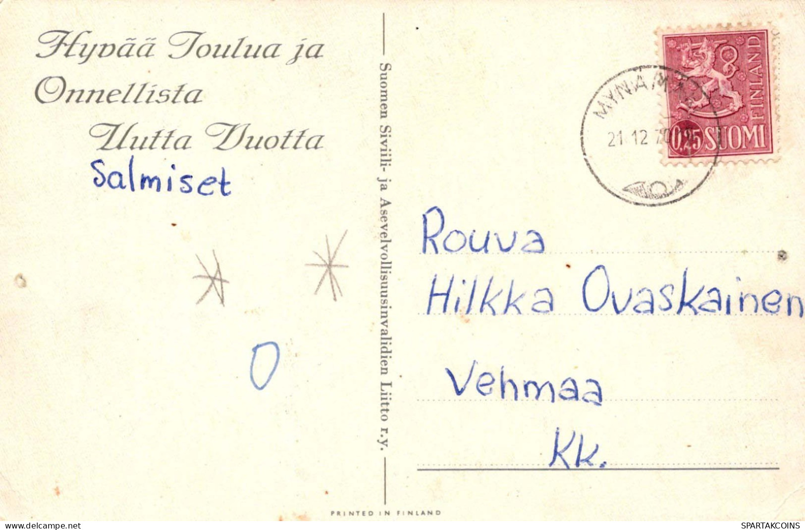 SANTA CLAUS Happy New Year Christmas Vintage Postcard CPSMPF #PKG339.A - Kerstman