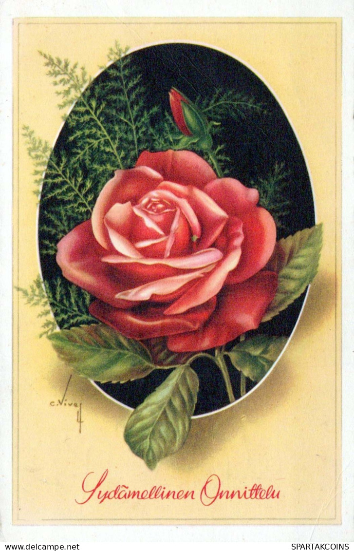 FLORES Vintage Tarjeta Postal CPSMPF #PKG115.A - Flowers