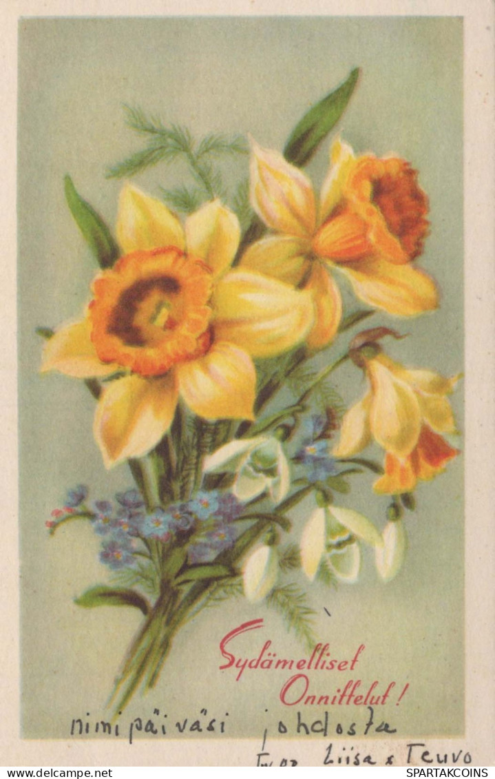FLORES Vintage Tarjeta Postal CPA #PKE662.A - Fleurs