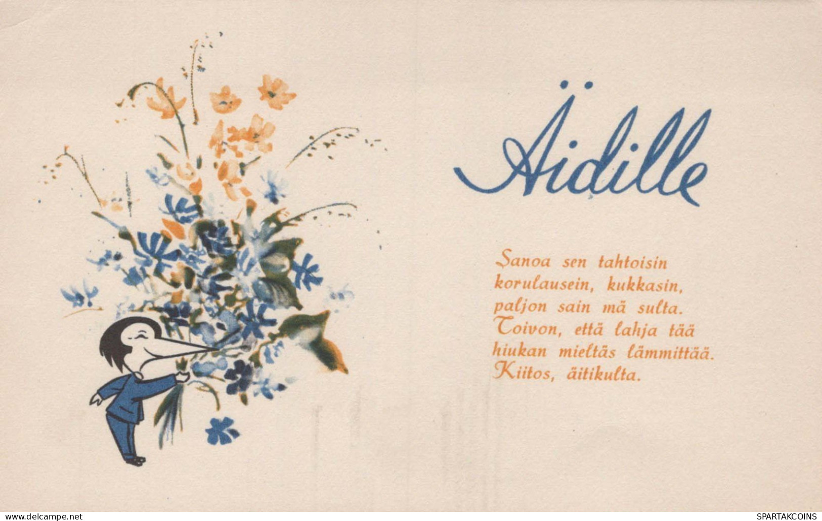 FLOWERS Vintage Postcard CPA #PKE606.A - Fleurs
