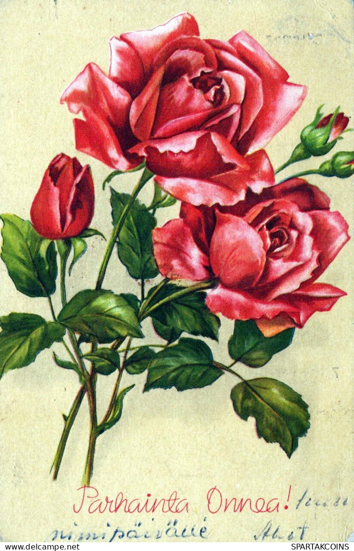 FLOWERS Vintage Ansichtskarte Postkarte CPA #PKE645.A - Blumen